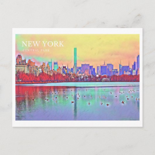 Beauful New York Central Park briefkaart (Voorkant)