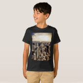 Beauful New York City Skyscrapers Skyline T-shirt (Voorkant volledig)