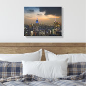 Beauful New York Evening Skyline Canvas Afdruk (Insitu (Slaapkamer))