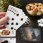 Beauful New York Evening Skyline Pokerkaarten (Insitu)