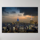 Beauful New York Evening Skyline Poster (Voorkant)