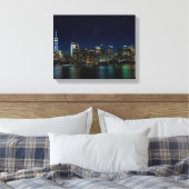 Beauful New York Skyline bij nacht Canvas Afdruk (Insitu (Slaapkamer))