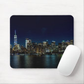Beauful New York Skyline bij nacht Muismat (Met muis)