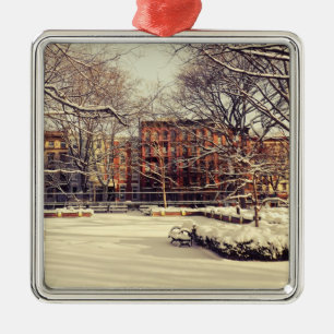 Beauful New York Winter Metalen Ornament
