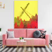 Beauful Northwest Crane Operating Engineer Art Canvas Afdruk (Insitu (Woonkamer))