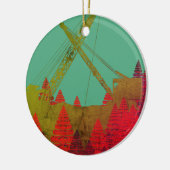 Beauful Northwest Crane Operating Engineer Art Keramisch Ornament (Links)