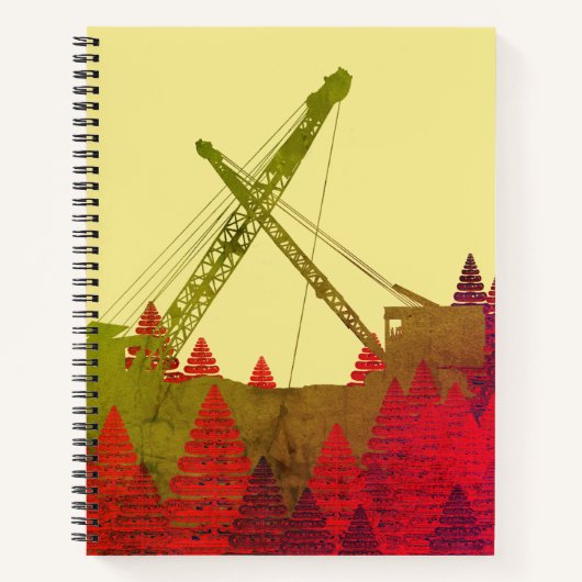 Beauful Northwest Crane Operating Engineer Art Notitieboek (Voorkant)