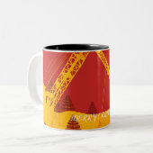 Beauful Northwest Crane Operating Engineer Art Tweekleurige Koffiemok (Voorkant links)