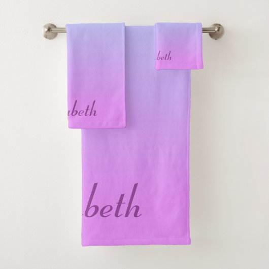 Beauful Ombre Lavender en Blue Bad Handdoek (Insitu)