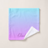 Beauful Ombre Lavender en Blue Bad Handdoek (Wasdoekje)