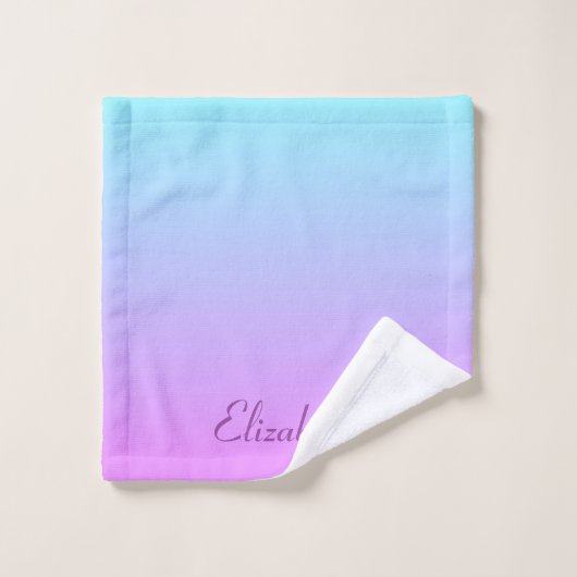 Beauful Ombre Lavender en Blue Bad Handdoek (Wasdoekje)