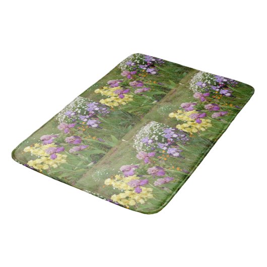 Beauful Paars Iris Flower floral Photo Badmat (Gekanteld)