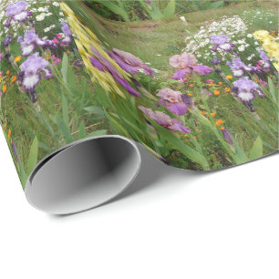 Beauful Paars Iris Flower floral Photo Cadeaupapier
