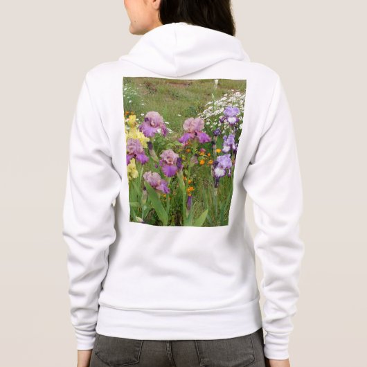 Beauful Paars Iris Flower floral Photo Hoodie (Achterkant)