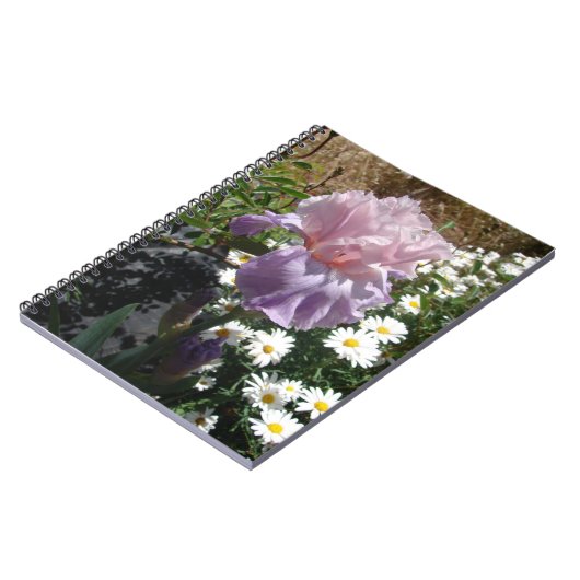 Beauful Paars Iris Flower floral Photo Notitieboek (Linkerzijde)