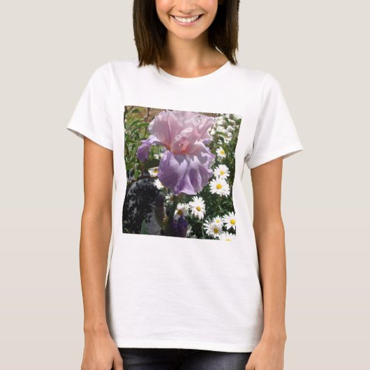 Beauful Paars Iris Flower floral Photo T-shirt (Voorkant)