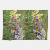 Beauful Paars Iris Flower floral Photo Theedoek (Horizontaal)