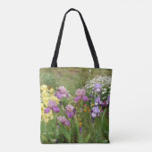 Beauful Paars Iris Flower floral Photo Tote Bag (Achterkant)