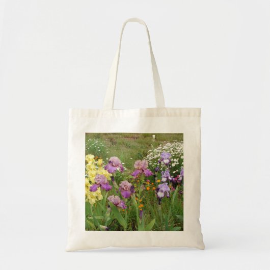 Beauful Paars Iris Flower floral Photo Tote Bag (Voorkant)