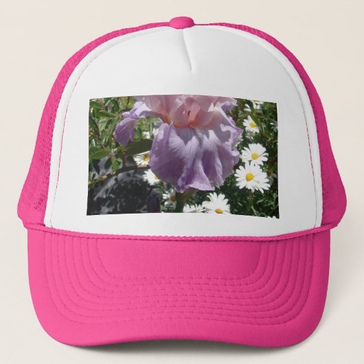 Beauful Paars Iris Flower floral Photo Trucker Pet (Voorkant)