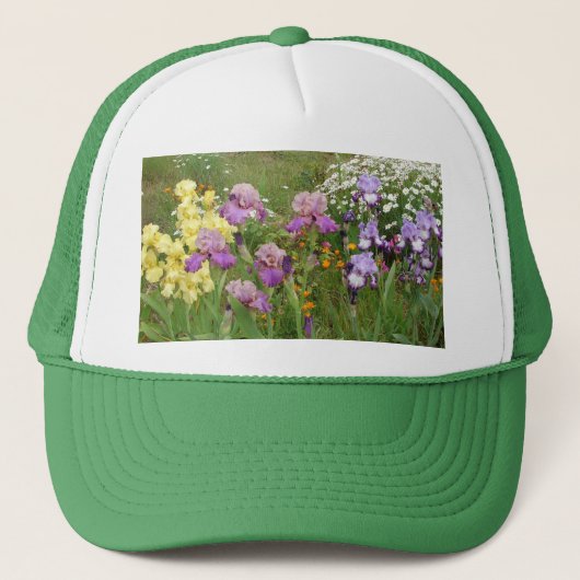 Beauful Paars Iris Flower floral Photo Trucker Pet (Voorkant)