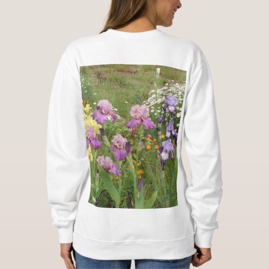 Beauful Paars Iris Flower floral Photo Trui (Achterkant)