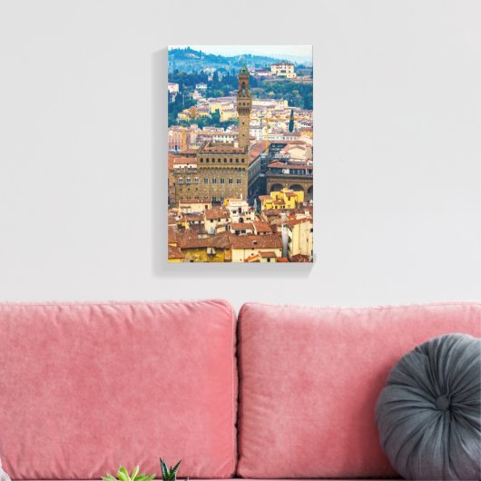 Beauful Palazzo Vecchio uitzicht, Florence, Italië Canvas Afdruk (Insitu (Woonkamer))