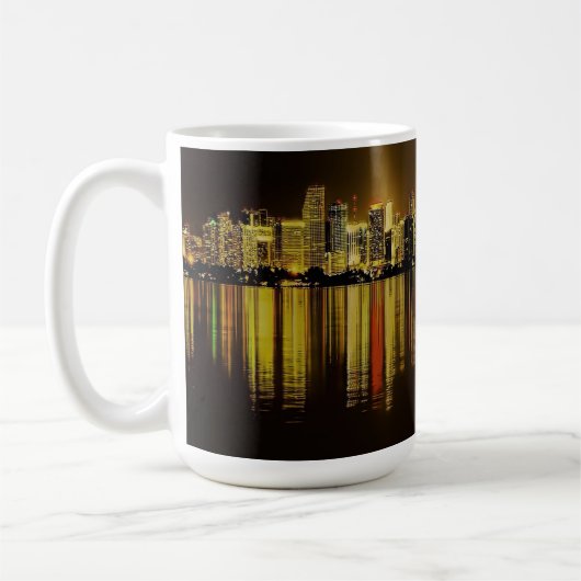 Beauful Panoramic Miami Skyline Koffiemok (Links)