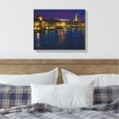 Beauful Paris Frankrijk Evening Skyline Canvas Afdruk (Insitu (Slaapkamer))
