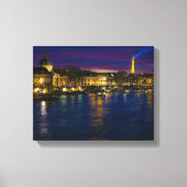 Beauful Paris Frankrijk Evening Skyline Canvas Afdruk (Voorkant)