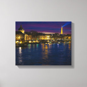 Beauful Paris Frankrijk Evening Skyline Canvas Afdruk