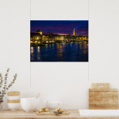 Beauful Paris Frankrijk Evening Skyline Poster (Keuken)