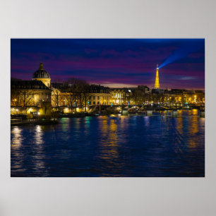 Beauful Paris Frankrijk Evening Skyline Poster