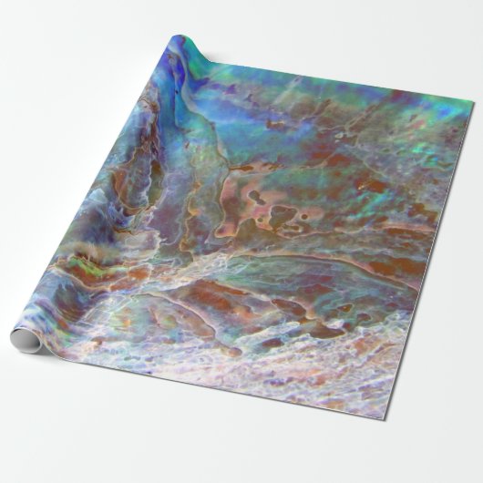 Beauful Paua Black Abalone New Zealand Shell Cadeaupapier (Uitgerold)