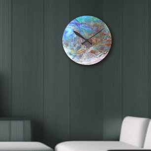 Beauful Paua Black Abalone New Zealand Shell Ronde Klok