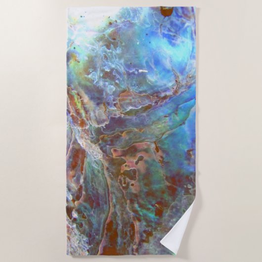 Beauful Paua Black Abalone New Zealand Shell Strandlaken (Voorkant)