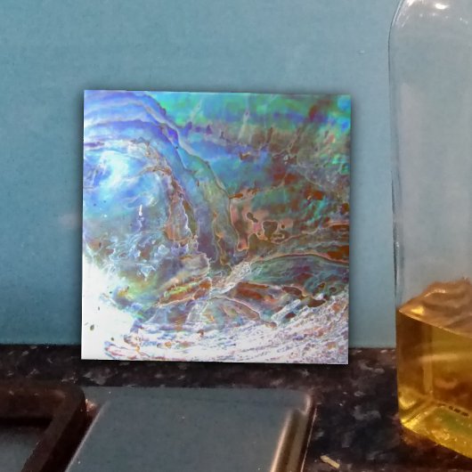 Beauful Paua Black Abalone New Zealand Shell Tegeltje