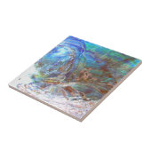 Beauful Paua Black Abalone New Zealand Shell Tegeltje (Zijkant)