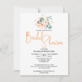 Beauful Peach Begonia Greenery Vrijgezellenfeest Kaart (Voorkant)