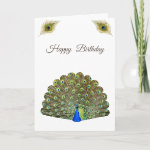 Beauful Peacock Birthday Notitiekaartje