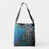 Beauful Peacock Feather Eye Plumes-cluster Crossbody Tas (Achterkant)