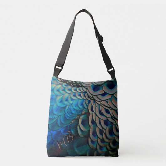 Beauful Peacock Feather Eye Plumes-cluster Crossbody Tas (Voorkant)