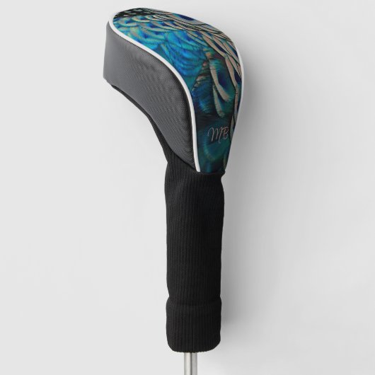 Beauful Peacock Feather Eye Plumes-cluster Golfheadcover (Schuin)