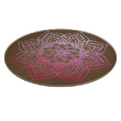Beauful Pink Brown Boho Mandala Snijplank (Hoek)
