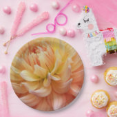 Beauful Pink Dahlia Floral Papieren Bordje (Feest)