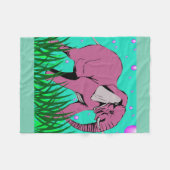 Beauful Pink Elephant Fleece Blanket Deken (Voorkant (Horizontaal))