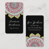 Beauful Pink en White Yoga Visitekaartje (Voorkant / Achterkant)