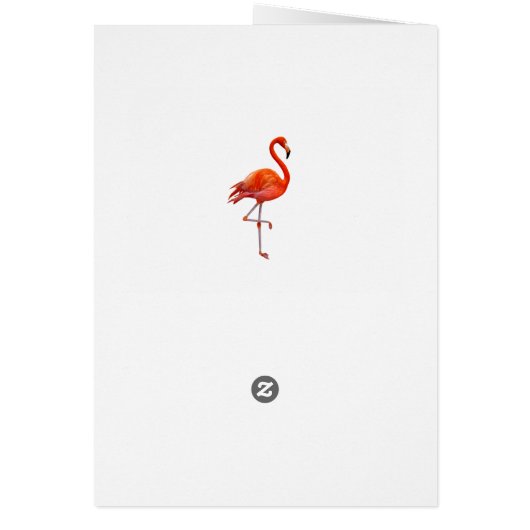 Beauful Pink Flamingo Birthday (Achterkant)