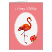 Beauful Pink Flamingo Birthday (Voorkant)