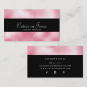 ☐ Beauful Pink Glitter Visitekaartje (Voorkant / Achterkant)